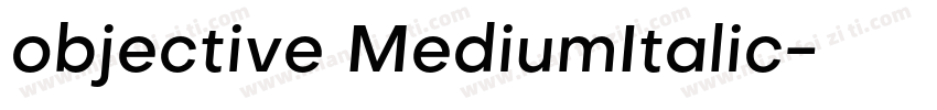 objective MediumItalic字体转换